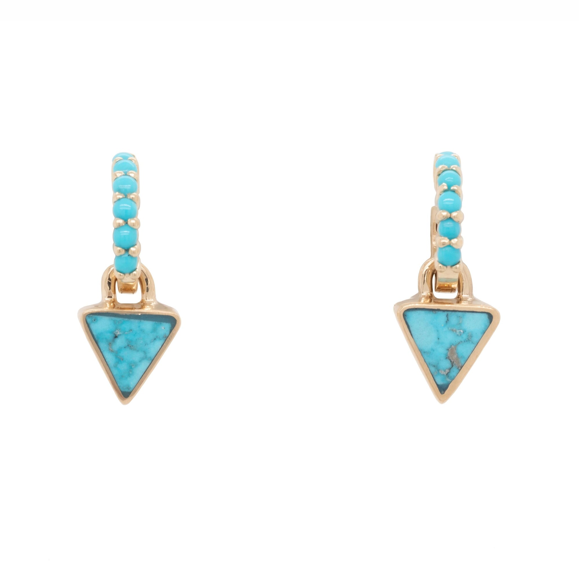 Turquoise Hoop Giza Earrings
