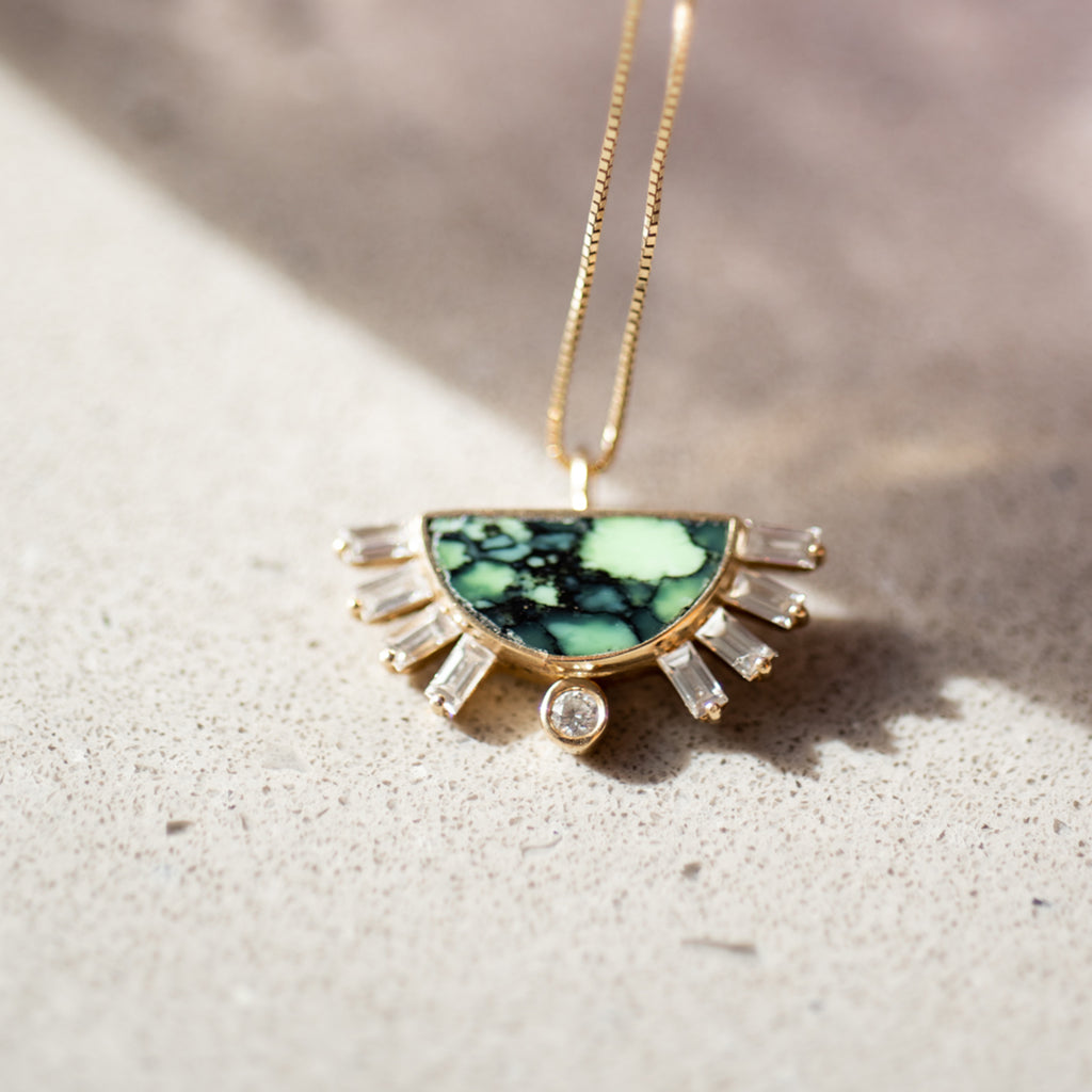 Gemstone Fusion: The Creativity of Diamond and Turquoise Necklaces