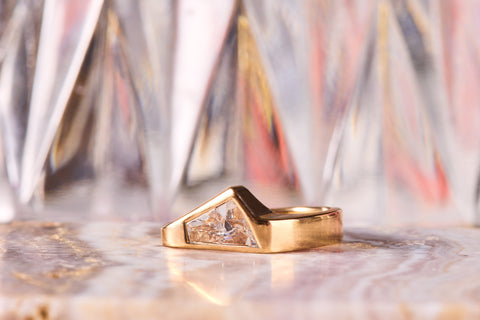 Novelty Diamond Signet Rings