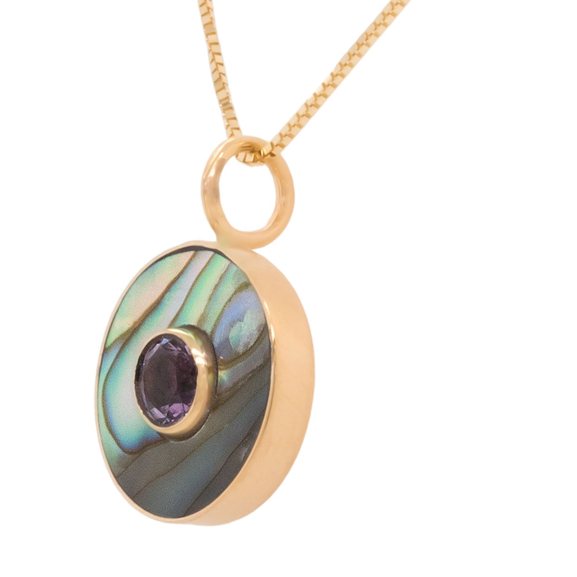 California Tourmaline and Abalone Cerclen Necklace