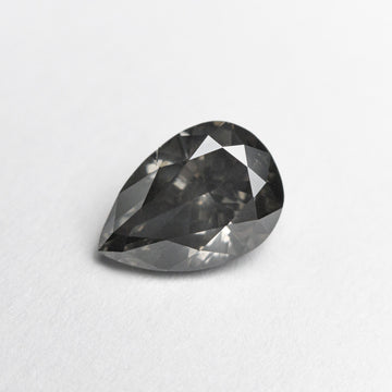 1.01ct 7.83x5.42x3.38mm Fancy Dark Grey Pear Brilliant 19913-01