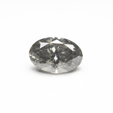 1.01ct 7.77x5.22x3.56mm Fancy Grey Oval Brilliant 19546-01