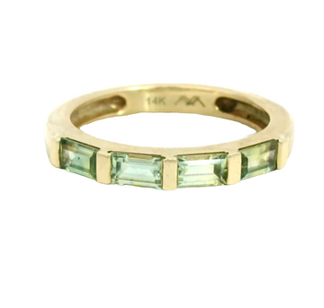 Verdant Montana Sapphire Baguette Band