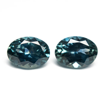 2.54cttw 2pc 7.35x5.50x3.73mm 7.54x5.56x3.78mm Oval Brilliant Sapphire Matching Pair 28028-34