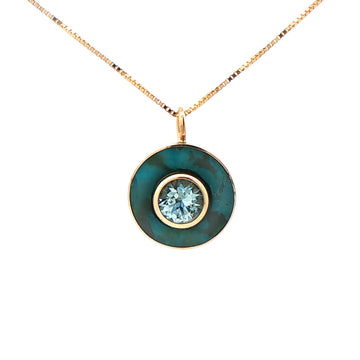 Blue Topaz Cerclen Pendant