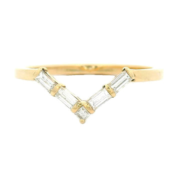 The Alma White Diamond Baguette Band