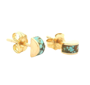 Luna Stud Earrings - No. 8 Turquoise