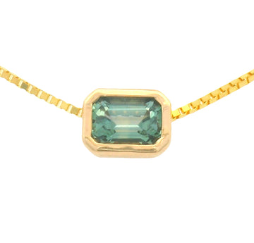 Montana Sapphire Chain Slide Necklace