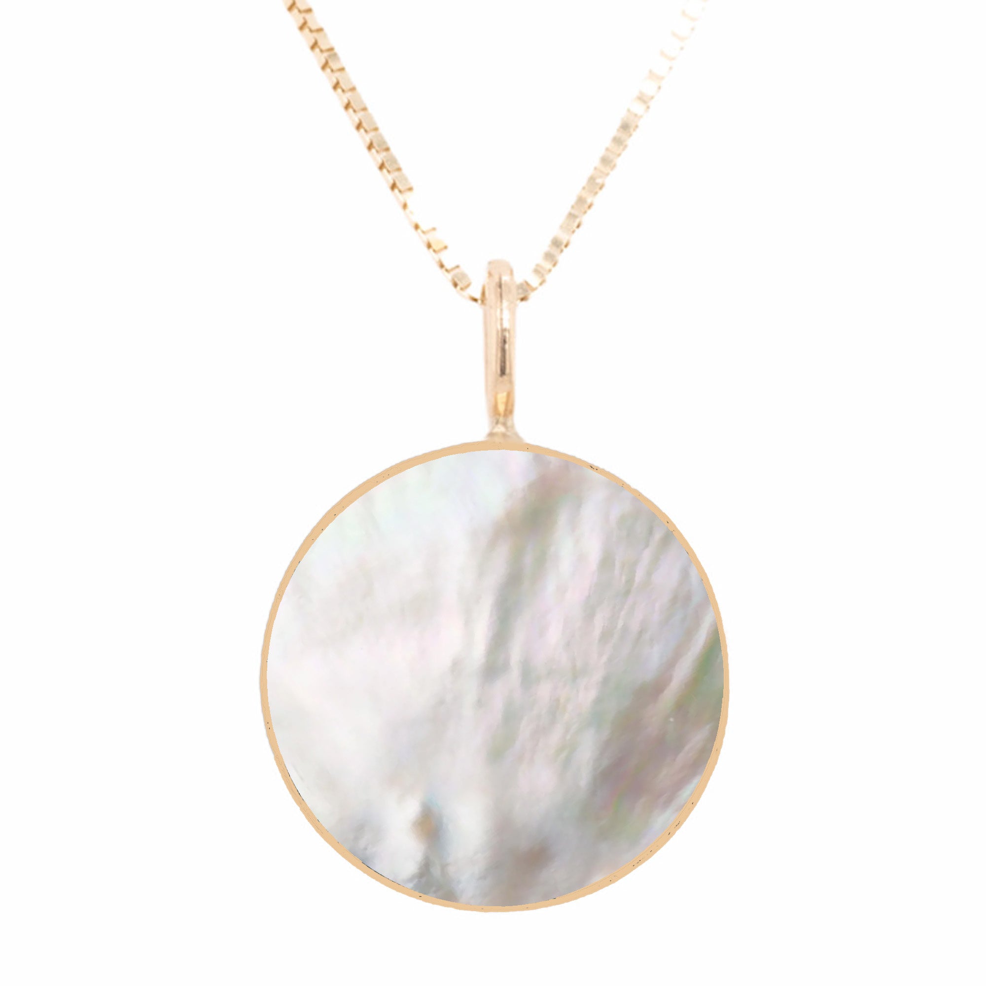 Mother of Pearl Circ Necklace