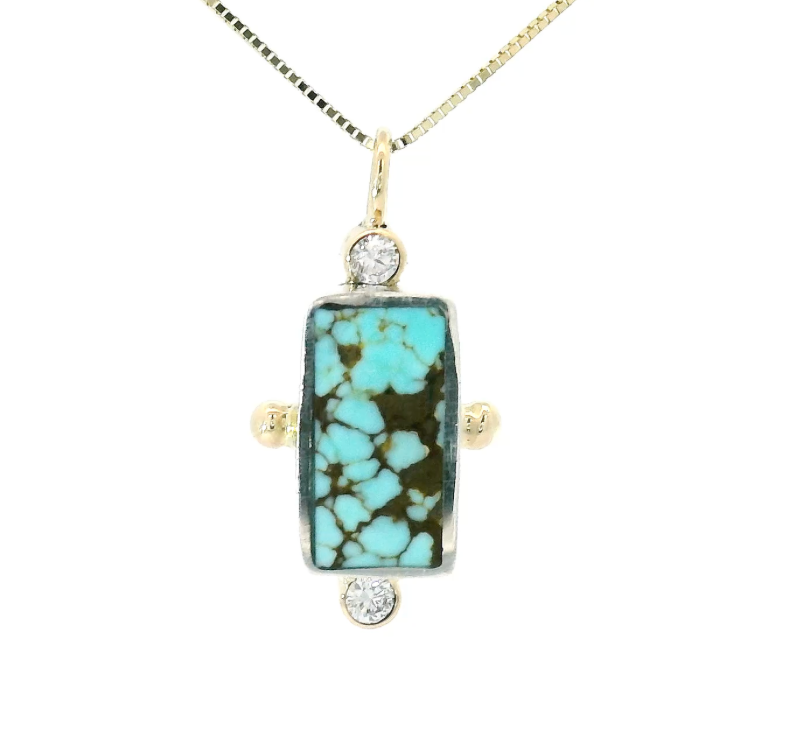 Geo Necklace - No. 8 Turquoise