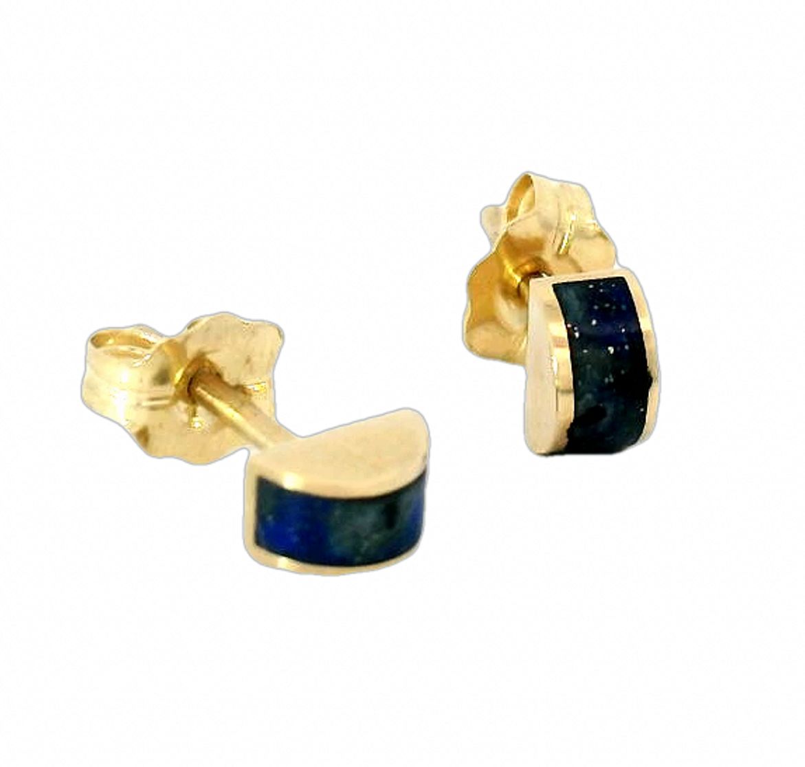 Luna Stud Earrings - Colorado Lapis lazuli