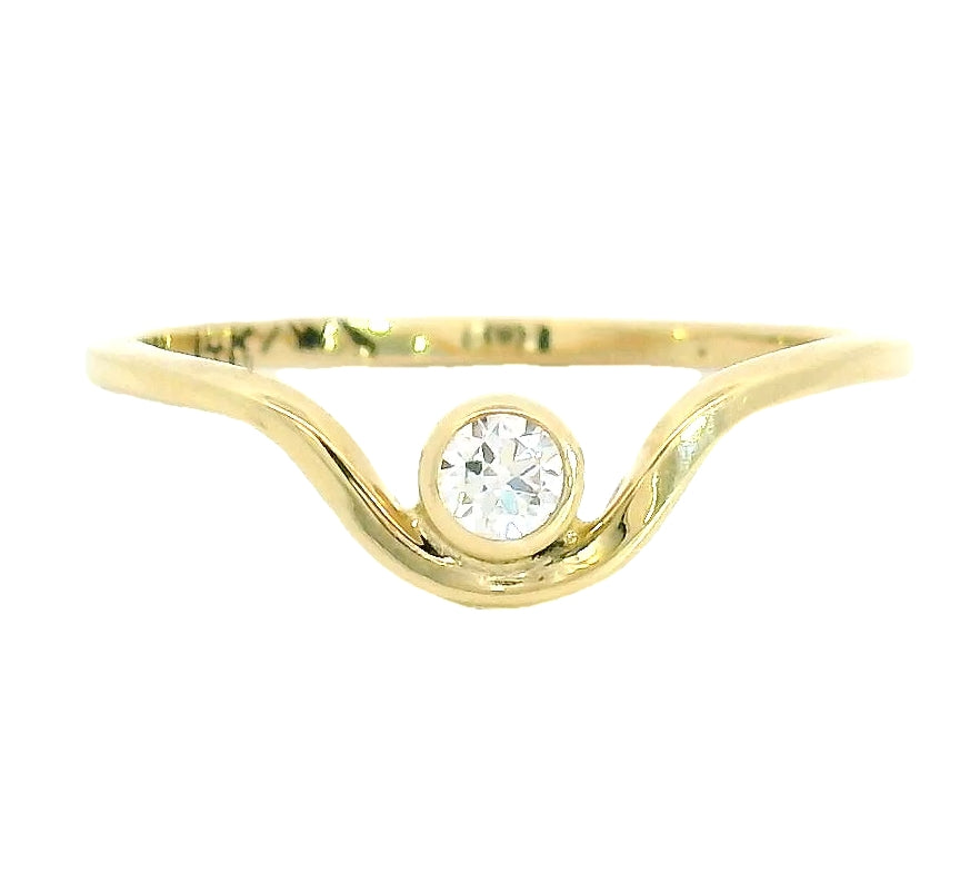 The Valley Of The Moon Ring - .10 ct White Diamond