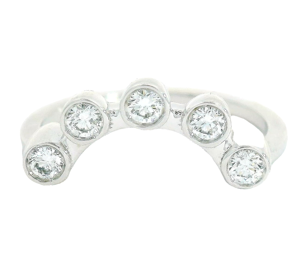 The Cassiopeia Ring Crown - White Diamonds & White Gold