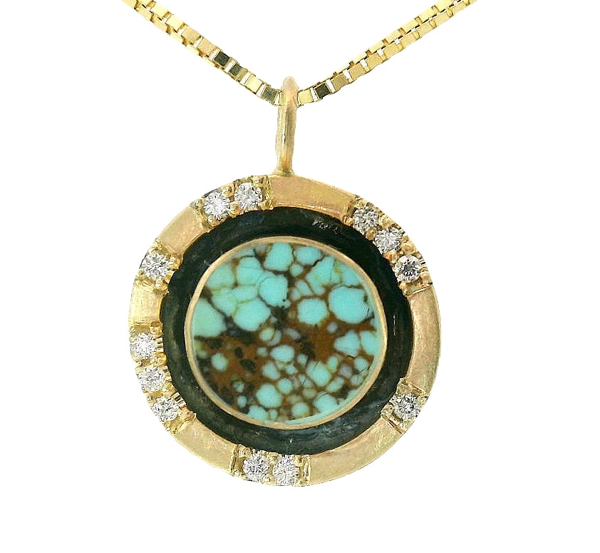 Shadowbox Necklace - No. 8 Turquoise