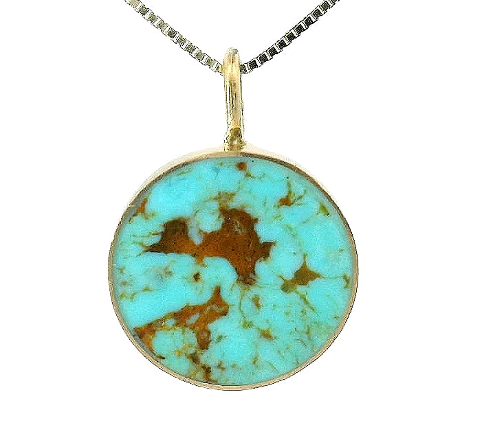 The Circ Necklace - Two-Tone Turquoise