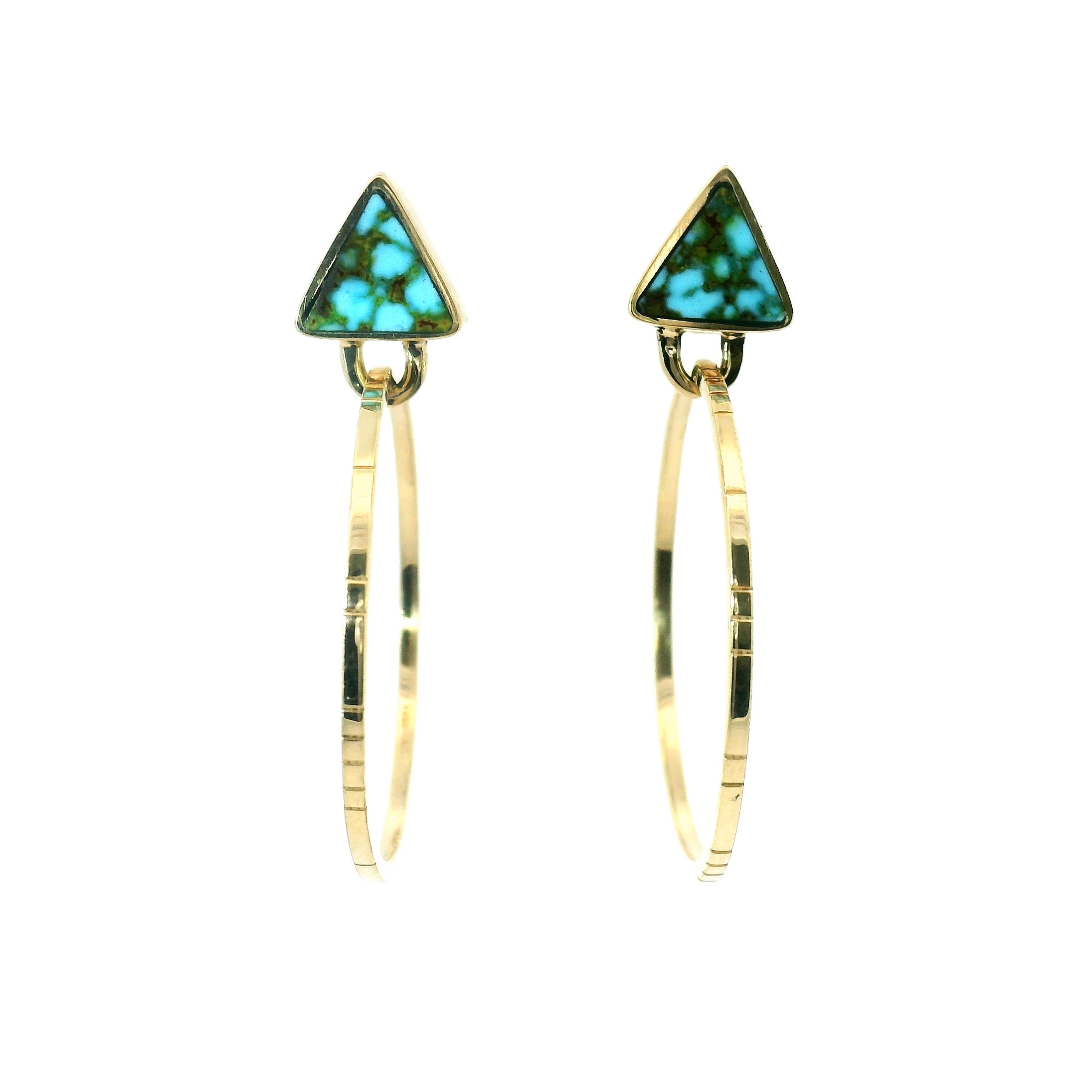 Small Playa Hoop Earrings - Polychrome Turquoise