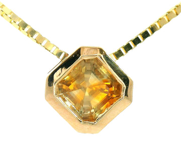 Asscher Montana Sapphire Pendant No. 2