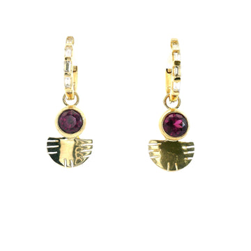 Aquilla Earrings with Idaho Ruby