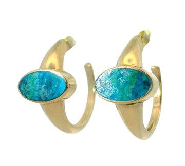 The Polaris Earrings- Chrysocola