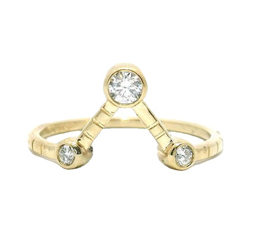 The Rowen Ring - Yellow Gold and White Diamond