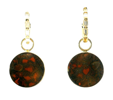 The Circ Earrings - Dinosaur Bone