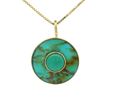 Double Turquoise Cerclen Pendant No. 9