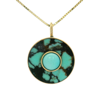Double Turquoise Cerclen Pendant No. 10