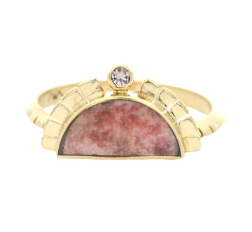 The Rising Sol Ring - Pink Montana Sapphire