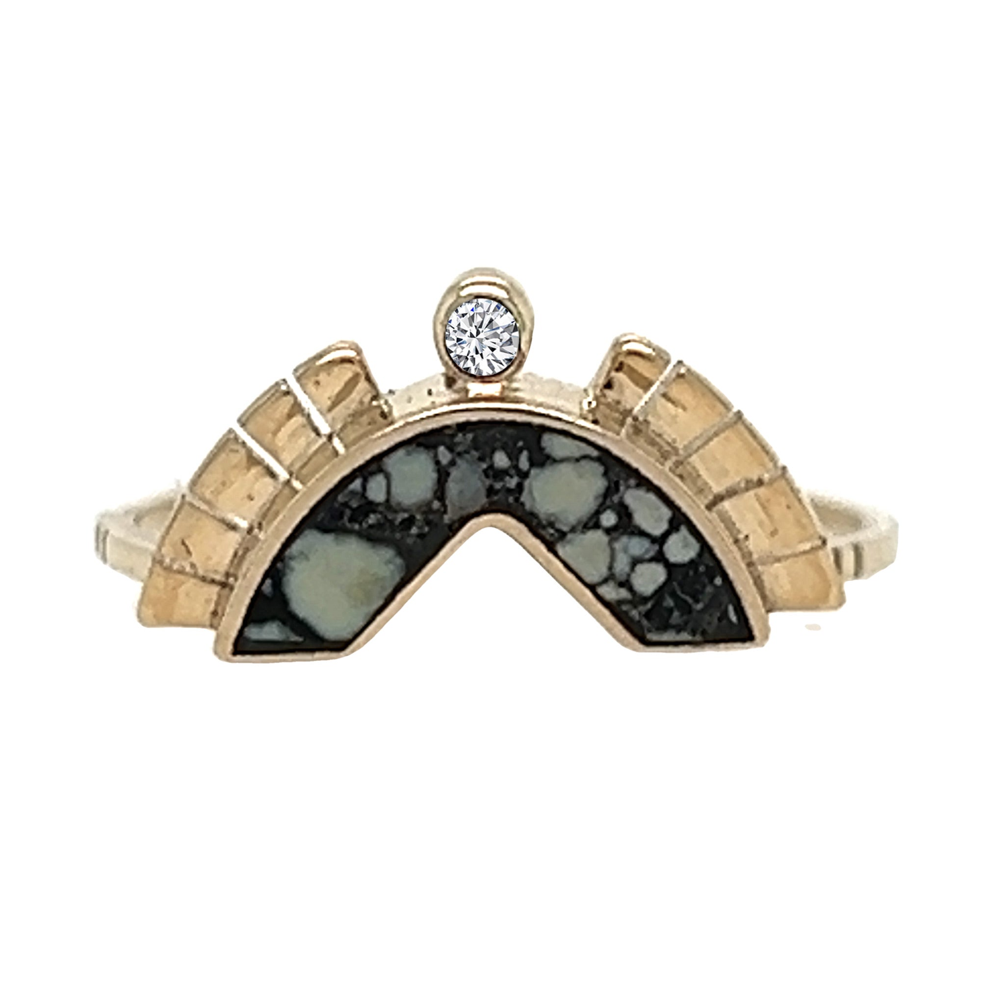 Angel Wing Variscite Lacuna Ring Crown