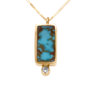 Turquoise Geo Rectangle Necklace