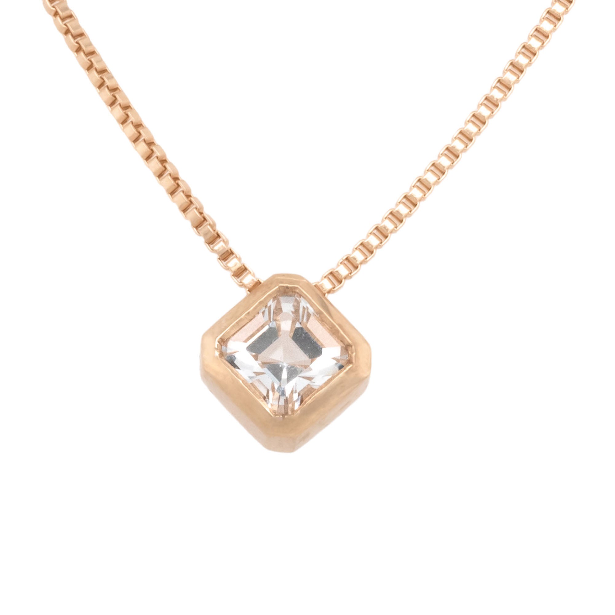 Asscher Cut Diamond Cuban Link Choker Necklace in 14K Gold
